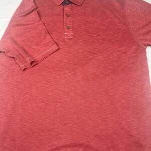 Orvis Polo Shirt Mens Small Red Pima Cotton Short Sleeve Golf Casual Lightweight